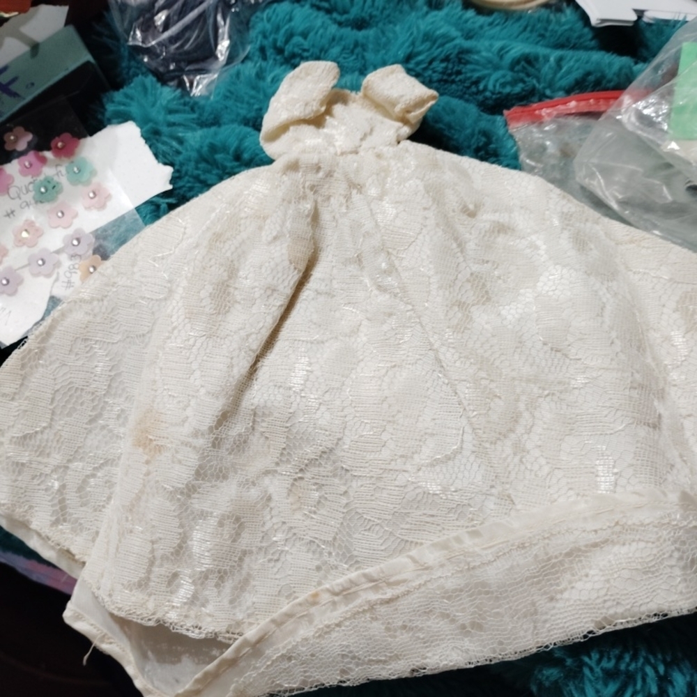 Barbie Cream Lace Party Dress